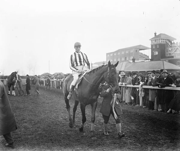 A Escott, jockey on Duettist 1923