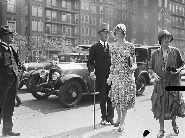 Eton versus Harrow at Lords. Prince and Princess Arthur of Connaught 1929