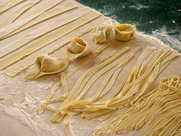 Examples of different shapes of pasta made from rolled out sheets. credit: Marie-Louise