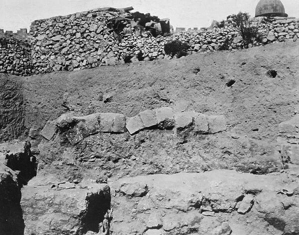 Fallen arch stones from the Palestine excavation 1924