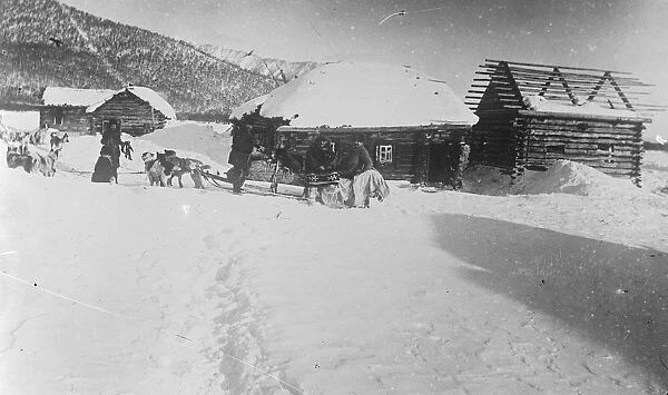 Feeding the sledge dogs in Russia 1920