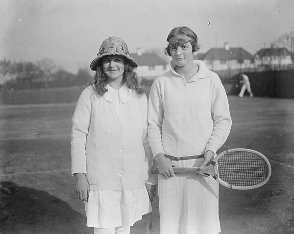 Finals day at the Lawn tennis tournament at Sutton Miss Betty Nuthall and Miss