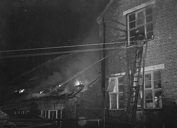 Fire, Victoria Wharf, Dartford. 1937