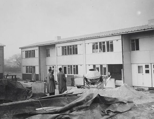 The first newly built houses take shape in south-east London. Living conditions