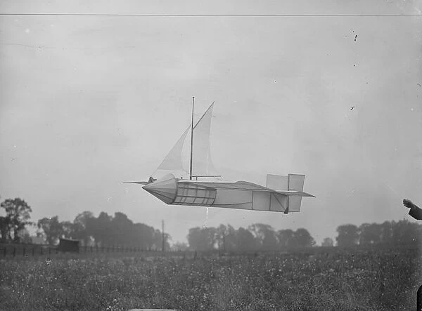 First picture of the English monoplane glider in flight at Bishops Stortford, Hertfordshire