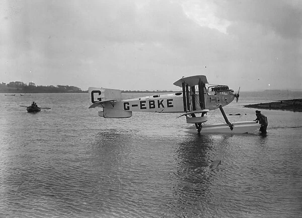First seaplane wireless ambulance trials at Hamble. 10 October 1924