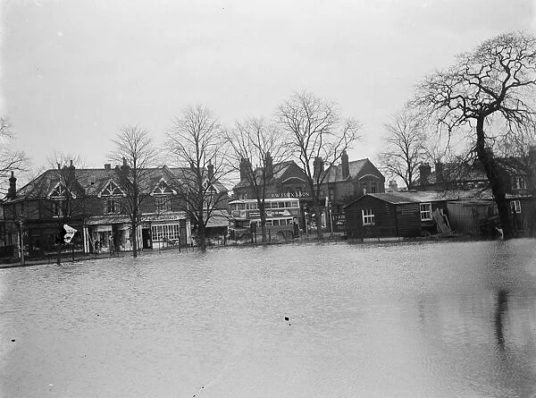 Flooded streets in Sidcup, Kent. 1937