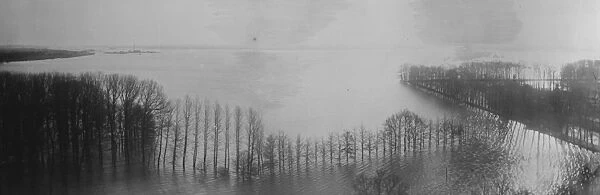 The floods at Amerongen, Castle, Holland 18 January 1920