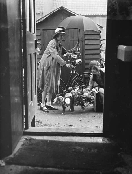 Flower show in Lamorbey, Kent. 1936
