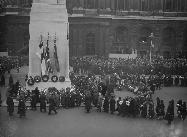 Fourteenth anniversary of the Armistice celebrated in London. The fourteenth anniversary