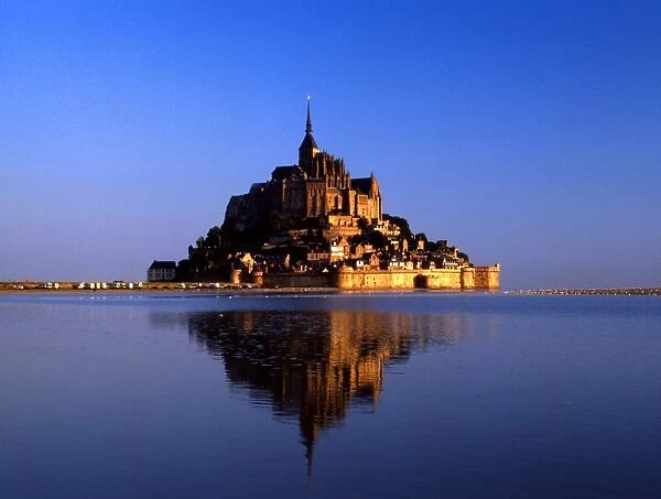FRANCE - MONT SAINT MICHEL is a rocky tidal island in Normandy