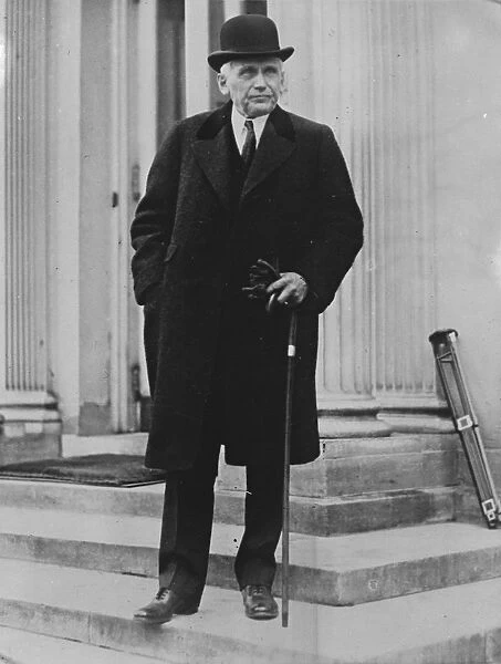 Frank B Kellogg, US Ambassador to London. 12 January 1924