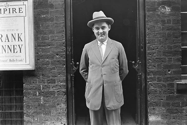 Frank Tinney, the famous American black - faced comedian, who is appearing, after