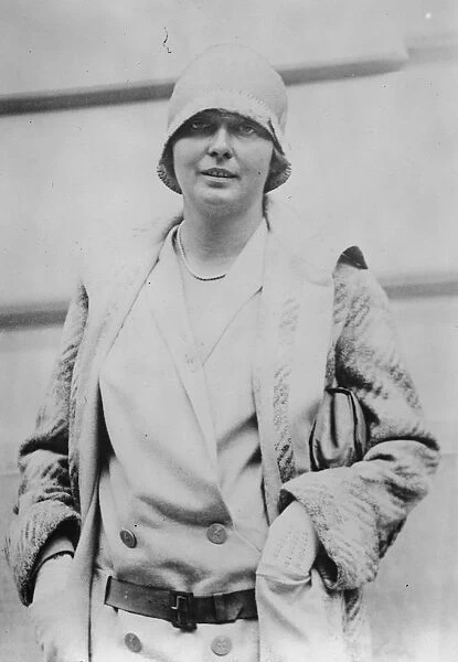 Fraulein Thea Rasche, who intends to be the first woman to fly the Atlantic, photographed