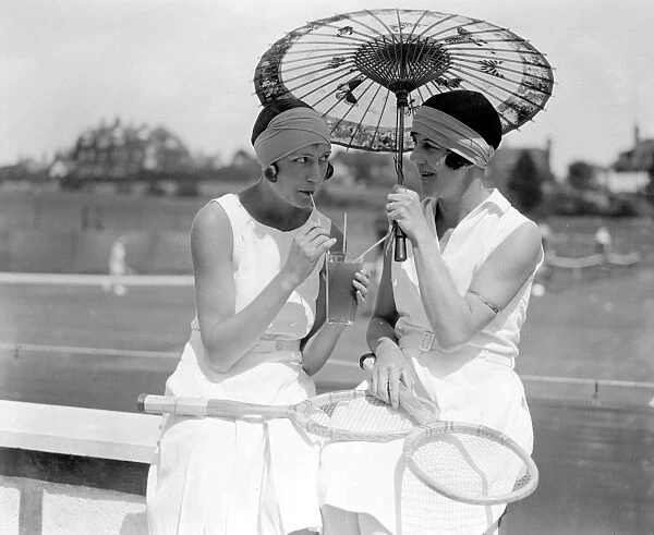 Frinton Tennis Tournament. Miss J. E. Stevens and Mrs Craddock 15 July 1929