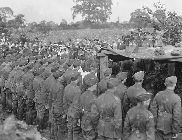 Funeral of the zeppelin crew at Potters Bar. 5 October 1916