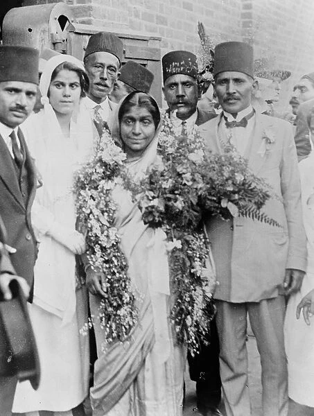 Gandhis woman disciple in South Africa. Mrs Sarojini Naidu, Gandhis woman disciple