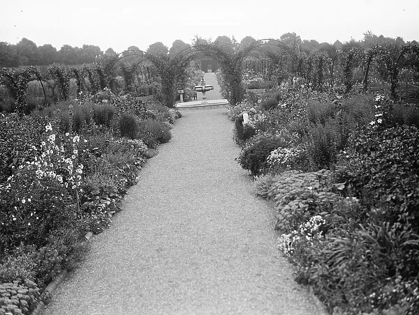 The gardens at the Kings country house, Sandringham, Norfolk. 22 August 1929