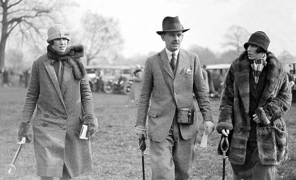 Garth Hunt Point to Point races at Arborfield, Berkshire. Miss Joan Coston, Major