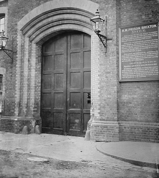 The gates at Brixton Prison 7 September 1920