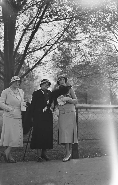 At Gatwick Mrs Konyn, Miss Paton and Miss Bird 12 May 1933