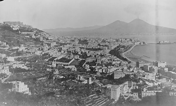 A general view of the city of Naples showing Vesuvius in the background. 26 October