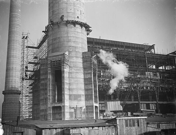A general view of the new coal electric power station under construction near Dartford