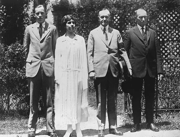 Three Generations of the Coolidge family at the White House. They are, from left