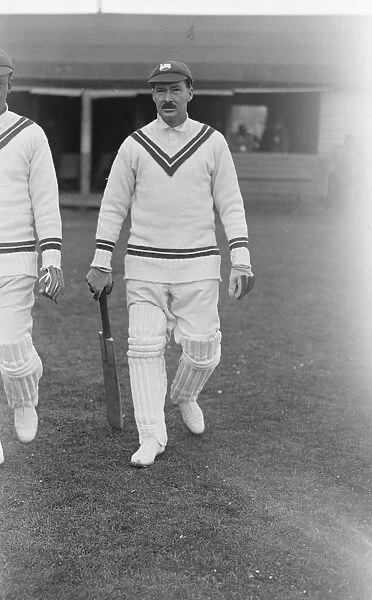 George Challoner going out to bat. 17 May 1923