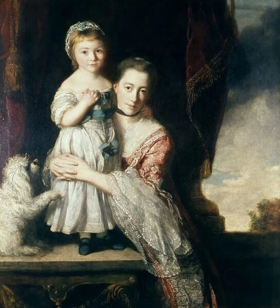 Georgiana, Countess Spencer (1757-1806) afterwards Duchess of Devonshire, with her