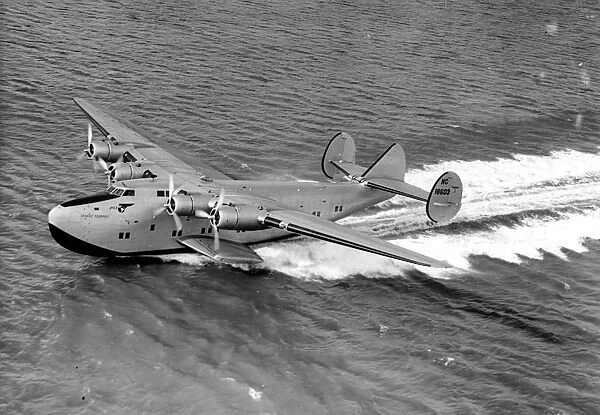 The giant new American flying boat Yankee Clipper as she landed at Southampton