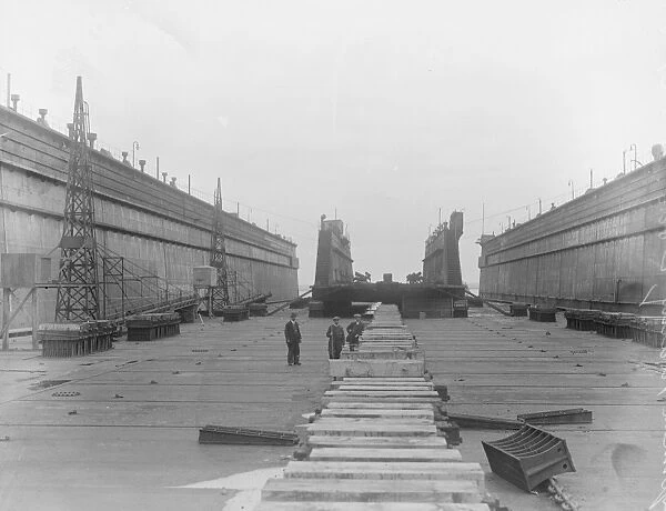 Gigantic German Floating Dock Surredered An amazing structure berthed at Sheerness