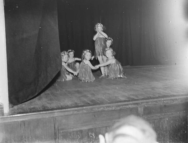 Girls dancing display in Orpington, Kent. 12 June 1937