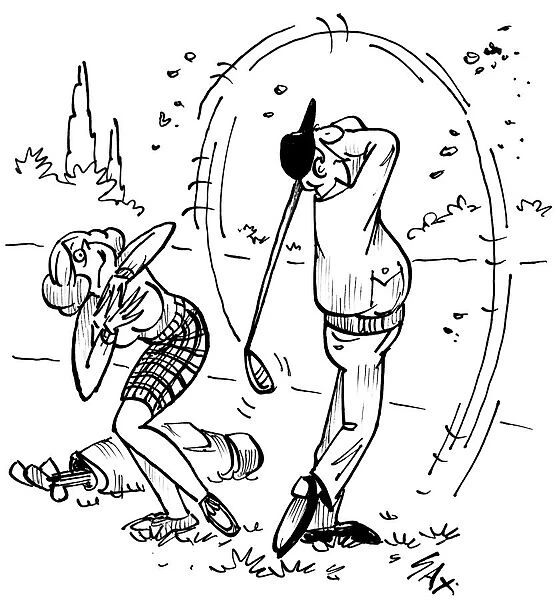 Golf  /  golfing Cartoon by Sax Usually paying little or no attention to political correctness