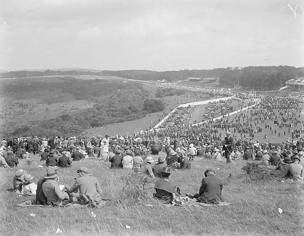 A Goodwood panorama taken from the top of the famous Trundle Hill. 2 August 1923