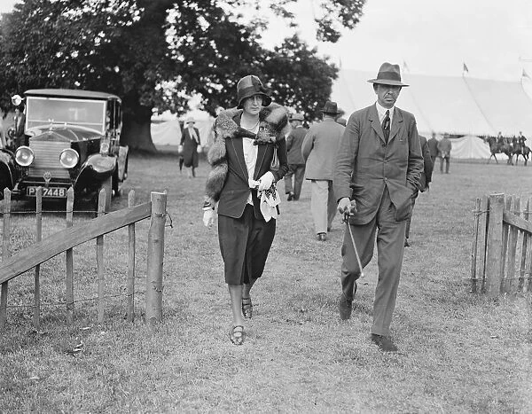 Goodwood week polo tournament at Cowdray Park. Left to right Sir John and Lady