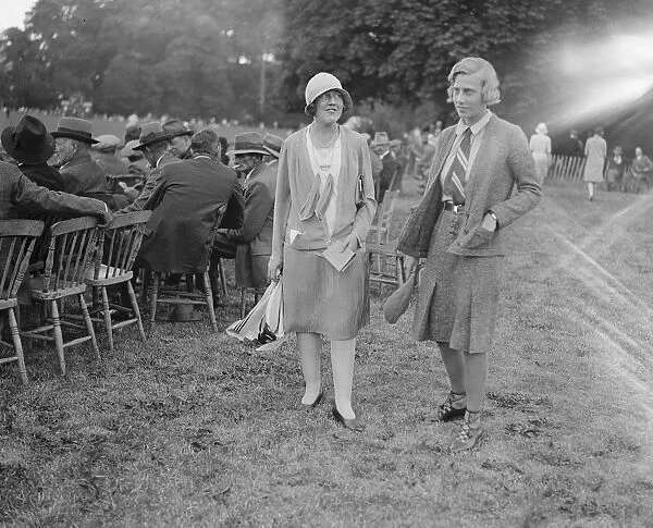 Goodwood week polo tournament at Cowdray Park. Left to right Miss Primrose Bancroft