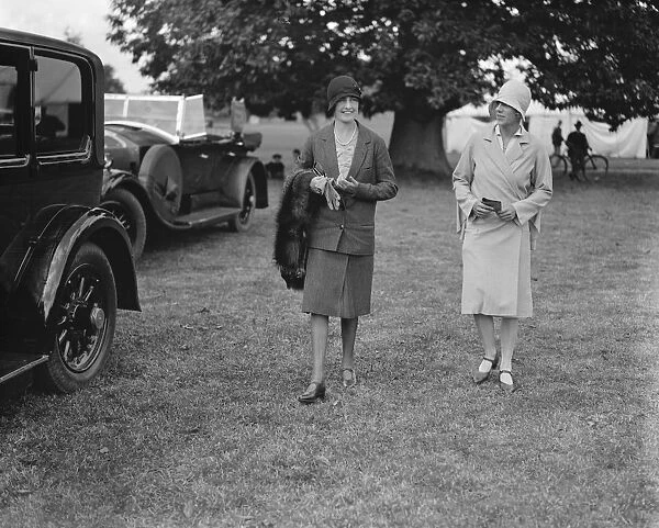 Goodwood week polo tournament at Cowdray Park. Hon Lady Digby ( left ) 1929