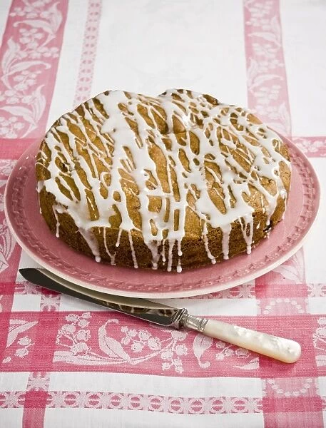 Gooseberry cake with drizzled water icing. credit: Marie-Louise Avery  /  thePictureKitchen
