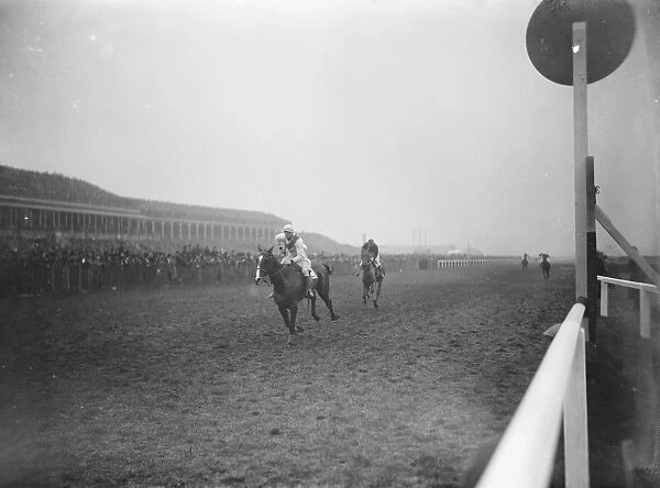 The Grand National. The finish of the race, showing the winner, Master Robert