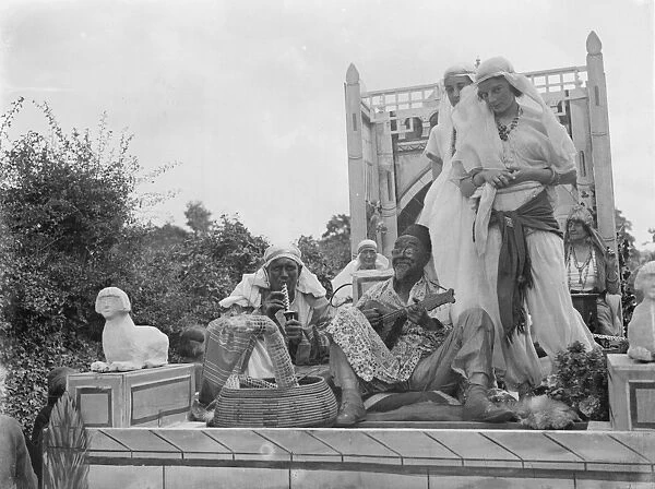 The Gravesend Carnival procession in Kent. The Cairo float. 1939
