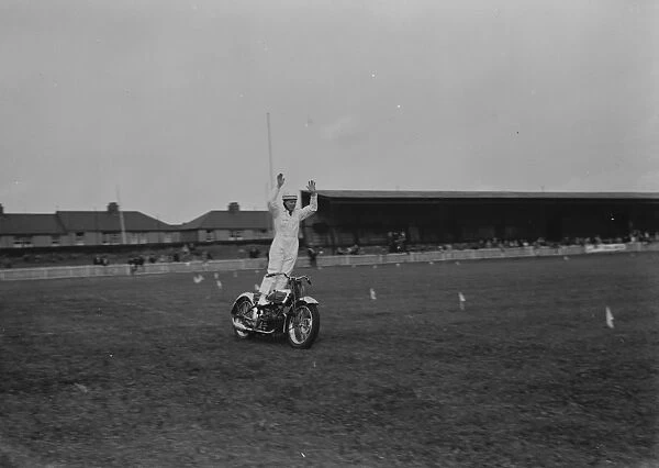 The Gravesend and District Motor Cycle Gymkhana in Kent. World champion Jim Hayhurst