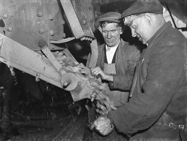 Gravesend Gasworks in Kent. The coke filler. 1939