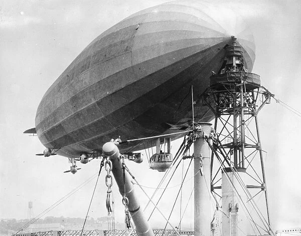 Great American airship Shenandoah in remarkable mooring tests. The great American