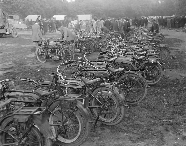 The Great Railway Strike Motor cycles in Hyde Park 1920