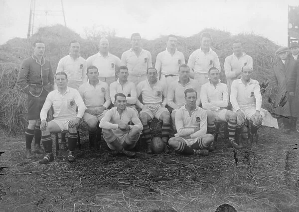 Great Rugby International at Twickenham England versus Wales back row left to right M B Scott