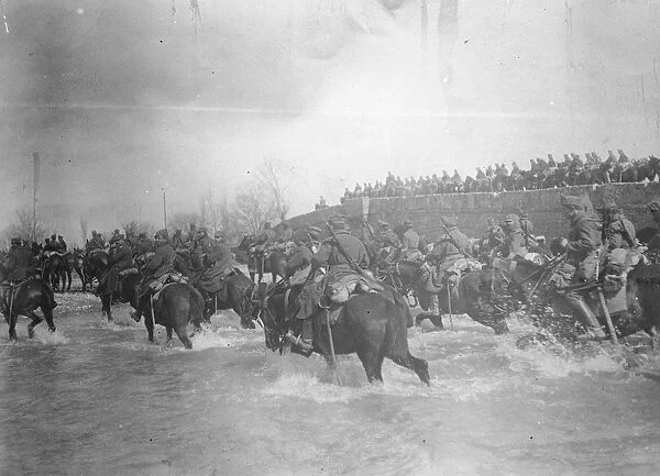 The Greco Turkish War Greek troops crossing the River Gallus of Turkey 26 May 1921