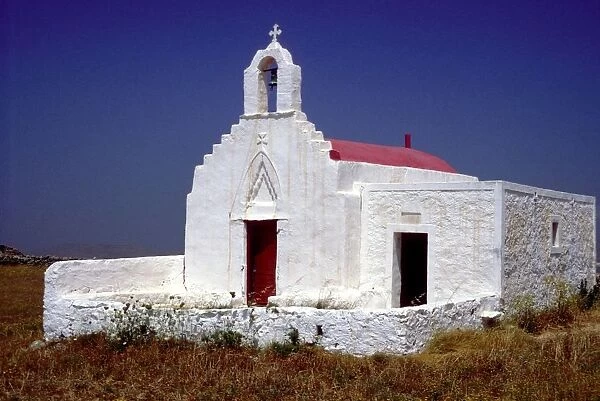 Greek Orthodox church on the Greek island of Mykonos