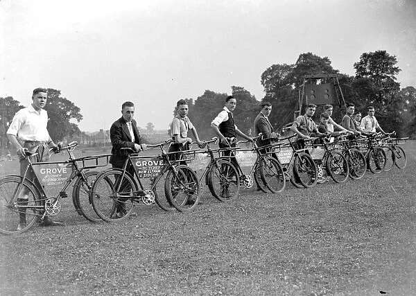 The Grove Butchers cycle messengers. 1934
