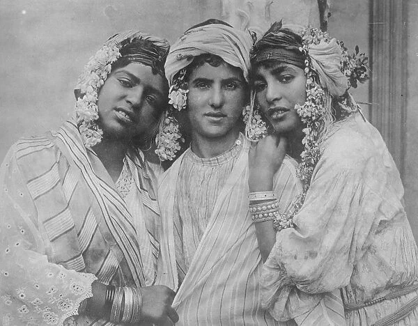 The Handsomest Arabs in Algeria Hamid the well known donkey boy, with his two pretty sisters